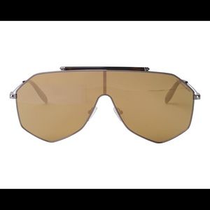 Alexander McQueen mirrored sunglasses gold